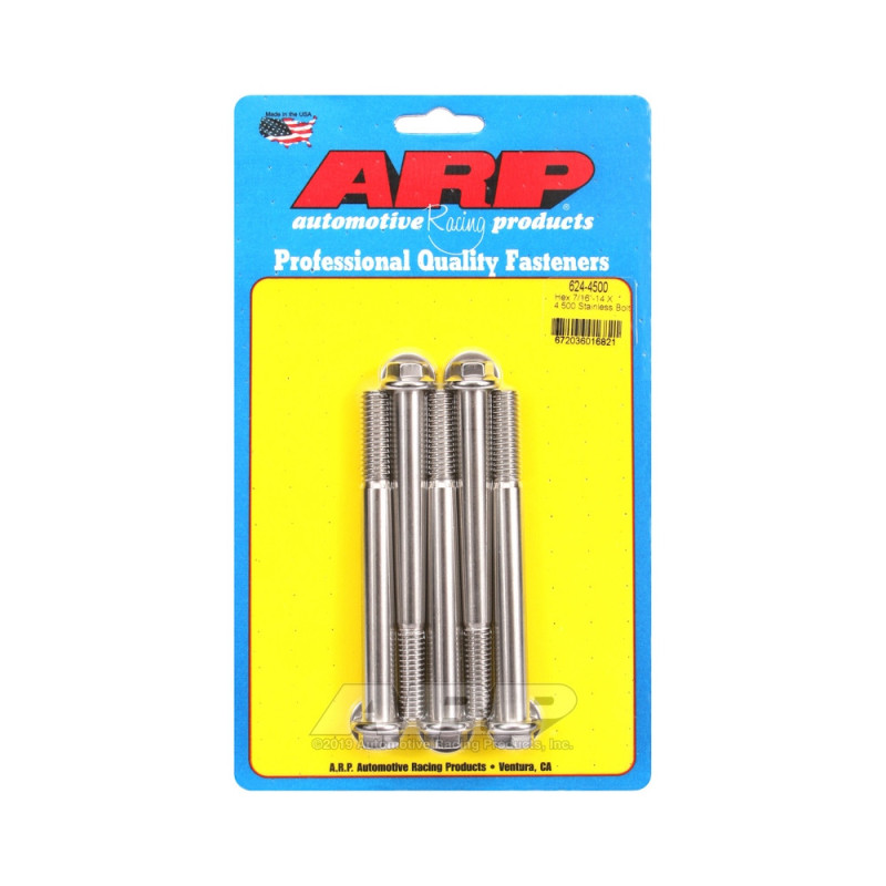 Șuruburi și piulițe universale ARP 7/16-14 – Șuruburi hexagonale din oțel inoxidabil x5 - ARP-624-4500 - 624-4500 - 3666618192512